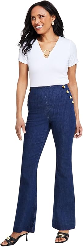 INTERNATIONAL CONCEPTS Button Trim High Rise